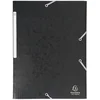 Image de Lot de 25 Chemise à élastique 3 rabats Maxi capacity carte lustrée, coloris noir