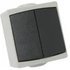 Image de Interrupteur va et vient - Prises electriques Standard - Prise extra plate - Prise murale - Interrupteur va et vient sans Fil - Gamme Perle/Appareillage en saillie étanche/Double va et vient IP65 - Gris 730150
