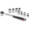 Image de Composition de serrage 1/2 9 outils FACOM - S.4JE9PB - Ouvertures de 8 à 19 mm - Cliquet 5° - 8 douilles 12 pans