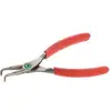 Image de Pince frontale pour anneaux de retenue avec serrage intérieur coudé à 90° chromé, couvercles ergonomiques Ø pointe 1,3 mm Largeur de la bague 10 - 25 mm