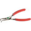 Image de Pince frontale pour anneaux de retenue avec serrage intérieur coudé à 90° chromé, couvercles ergonomiques Ø pointe 1,8 mm Largeur de la bague 19 - 60 mm