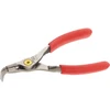 Image de Pince frontale pour anneaux de retenue avec serrage extérieur coudé à 90° chromé, couvercles ergonomiques Ø pointe 1,3 mm Largeur de la bague 10 - 25 mm