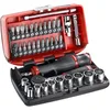 Image de FACOM - Coffret à Douille 1/4" 6 Pans Métriques et Embouts - R2NANO - Coffret Outils Complet - 38 Pièces avec Cliquet, Douilles, Rallonges, Cardan, Poignées - Boîte de Rangement