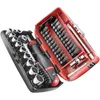 Image de Coffret douilles 1/4 - FACOM - R2NANOPB - 6 pans métriques et embouts - 38 pièces diamètre 55 à 14mm