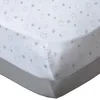 Image de BabyCalin - Lot de 2 draps housse 70x140x17cm Etoile grise/uni gris certifié OEKO-TEX