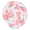 Image de Babycalin - Tresse Bébé en velours ultra doux Blanc / Rose - 200 cm 3 brins - Tresse décorative bébé cocooning Oeko-Tex et lavable en machine - Moelleuse