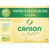 Image de CANSON "C" à Grain - Pochette 12 feuilles de papier dessin blanc 24x32cm - 180g/m²