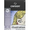 Image de CANSON Illustration - Bloc 12 feuilles de papier illustration, BD, Manga - A4 - 250g/m² - Blanc