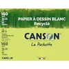 Image de Canson - 200777100 - Pochette de 10 feuilles de papier dessin recyclé - 160 g - 24 x 32 cm