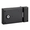 Image de THIRARD - Serrure Horizontale En Applique à Fouillot - Pour Porte Intérieure - Réversible - Pêne 1/2 Tour - Axe 85 mm - Carré 6 mm - 110 x 80 mm - Noir