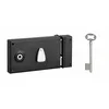 Image de THIRARD - Serrure Horizontale en Applique à Clé à Fouillot pour Porte de Chambre - Droite - Axe 58 mm - 140 x 82 mm - Noir - 1 Clé - Mécanisme à 2 Tours