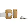 Image de THIRARD - Verrou à Bouton Corvette pour Porte de Garage - Cylindre Laiton 30 mm - Ø 23 mm - Pêne 160 mm - Acier - 3 Clés Crantées - Époxy Bronze - Hauteur 90 mm - Largeur 60 mm