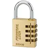 Image de THIRARD - Cadenas à Combinaison RB 40 mm - Laiton Monobloc - 4 Chiffres - Anse en Acier Nickelé - Idéal pour Armoires et Vestiaires - Sécurité Renforcée - Extérieur - Jaune