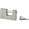 Image de THIRARD - Cadenas à Clé Prisonnière - 90 mm - Acier Nickelé - Pour Extérieur - 3 Clés Acier - Corps Monobloc - Anse Chromée - Mécanisme à Goupilles - Verrouillage par Billes