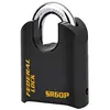 Image de THIRARD - Cadenas à Combinaison Fédéral Lock SRP - 4 Chiffres - Acier Noir - Anse Molybdène 11mm - 62mm - Haute Sécurité - Double Verrouillage - Résistant à la Corrosion