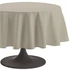 Image de Coucke Nappe Ronde Uni Crème Coton 180 cm
