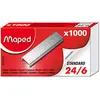 Image de MAPED Lot de 5 Boites de 1000 Agrafes 24/6, zinguées