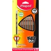 Image de Maped Boite de 12 Crayons à papier BLACK'PEPS bout gomme HB