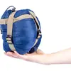 Image de C.A.O. - Sac de Couchage Compact en Extérieur : Nylon 290T imperméabilisé Doublure : Coton 240T Garnissage : Fibre de Soie 80g/m² - Couleur Bleu - Longueur 200 cm - Largeur 80 cm
