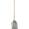 Image de Leborgne, Pelle Aluminium Grand Modèle, pour Neige et Matériaux Légers, Manche Bois 130 cm, Largeur 37 cm, Pelle nervurée, Épaisseur de l’Alliage dural de la tête 2,1 mm, Gris