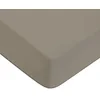 Image de FUTURE HOME - Drap Housse en 100% Coton Premium 57 Fils uni Bonnet 25cm Vison 140x200cm avec Bonnet élastique de 30cm