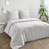 Image de FUTURE HOME - [Housse de Couette Vendue à l'unité 1 pièce avec Finition Rabat/Bouteille en 100% Coton Premium 57 Fils Unie Blanc 2 Personnes 260x240cm