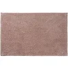 Image de Tapis de Bain en Polyester uni Rose 50x80cm