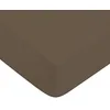 Image de FUTURE HOME - Drap Housse en 100% Coton Premium 57 Fils uni Bonnet 25cm Taupe 90x190cm avec Bonnet élastique de 30cm