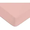 Image de FUTURE HOME - Drap Housse en 100% Coton Premium 57 Fils uni Bonnet 25cm Rose 140x200cm avec Bonnet élastique de 30cm