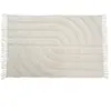 Image de Tapis rectangle rétro 100% coton écru L.100 x l.150 cm