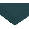 Image de FUTURE HOME - Drap Housse uni en 100% Coton Premium 57 Fils pétrole Deux Personnes 160x200cm avec Bonnet élastique de 30cm