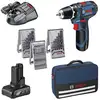 Image de Perceuse visseuse BOSCH GSR 12V-15 set 2+4 Ah + 39 accessoires