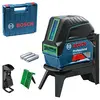 Image de Bosch Professional laser combiné en croix GCL 2-15 G (laser vert, pour l'intérieur, avec points d’aplomb, portée : 15 m, 3 piles 1,5 V , support rotatif RM 1, cible laser, coffret de transport)