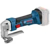 Image de Bosch Professional 0601926200 Cisaille à Tôle Sans Fil GSC 18 V-16 (Capacité de Coupe Acier (800 N/mm²), max : 0,7 mm, Boîte en Carton) Bleu
