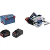 Image de Bosch Professional scie circulaire sans-fil BITURBO GKS 18V-68 GC (compatible rails de guidage, avec 2 batteries ProCORE 5.5 Ah + chargeur, module connectivité, 1 lame, butée parallèle, L-BOXX 238)