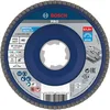 Image de Bosch 1x Plateau à lamelles PRO Metal X571, version plate pour X-Lock (pour Acier, Acier inoxydable, Ø 115 mm, Grain 40, Professional Accessoire Petite meuleuse angulaire)