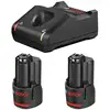 Image de Pack de 2 Batteries + chargeur BOSCH 1600A019RD - GBA 12V 3.0Ah + GAL 12V-40 Professional