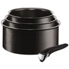Image de Tefal Ingenio Lot de 3 casseroles 16/18/20 cm + poignée amovible, Tous feux dont induction, Revêtement antiadhésif, Fabriqué en France, Expertise, Noir, 38.5 x 22.5 x 11.5 cm L6509503