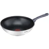 Image de Tefal G7131914 Dailycook Poêle Wok 28 cm Tous Feux dont Induction, Acier Inoxydable, Inox, 28 cm, 47, 5 x 29, 4 x 10, 8 cm