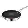 Image de Tefal Jamie Oliver by Cook's Classics E3068835 Poêle wok 28 cm Revêtement anti-adhésif Compatible induction Passe au four Acier inoxydable Poignée rivetée