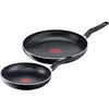Image de Tefal Lot de 2 poêles Noires Start Easy