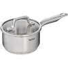 Image de Tefal, Virtuoso - Casserole en acier inoxydable à induction 16 cm/1,5 L + couvercle, E4922274, revêtement antiadhésif en titane plus fort, technologie Thermo Signal , convient pour tous les poêles,