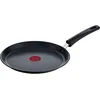 Image de TEFAL Poêle à crêpe G2813872 Black Stone 25 cm, Revêtement antiadhésif, Taux de réchauffement de la poêle Thermo-Signal