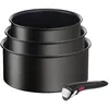 Image de Tefal Ingenio Eco Resist Lot 3 casseroles 16/18/20 cm (15/21/3 L) + poignée amovible Empilable Induction Facile à nettoyer