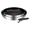 Image de 2 poèles Ø22/26 cm en inox + 1 poignée TEFAL PREFERENCE Tous feux dont induction
