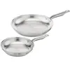 Image de Tefal - Virtuoso Lot de 2 poêles 24 et 28 cm - Base Thermo-Fusion - Inox