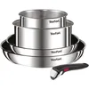 Image de Tefal Ingenio Lot 2 Poêles, 2 Casseroles et Poignée amovible, Induction, Acier inoxydable, Empilable, Revêtement antiadhésif, Compatible lave-vaisselle, Garantie 5 ans, Emotion L897S504