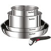 Image de Batterie de cuisine 5 Pièces Inox Revêtement Anti-adhésif Tous Feux Dont Induction Poignée Amovible Ingenio Emotion TEFAL