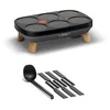 Image de Tefal Crêpier Gourmet, Crêpier électrique, 6 empruntes, Revêtement antiadhésif, Rangement facile, Thermo-Spot, PY901BF1