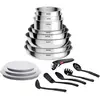 Image de Batterie de cuisine TEFAL Cook Eat 17pcs Ingenio Inox